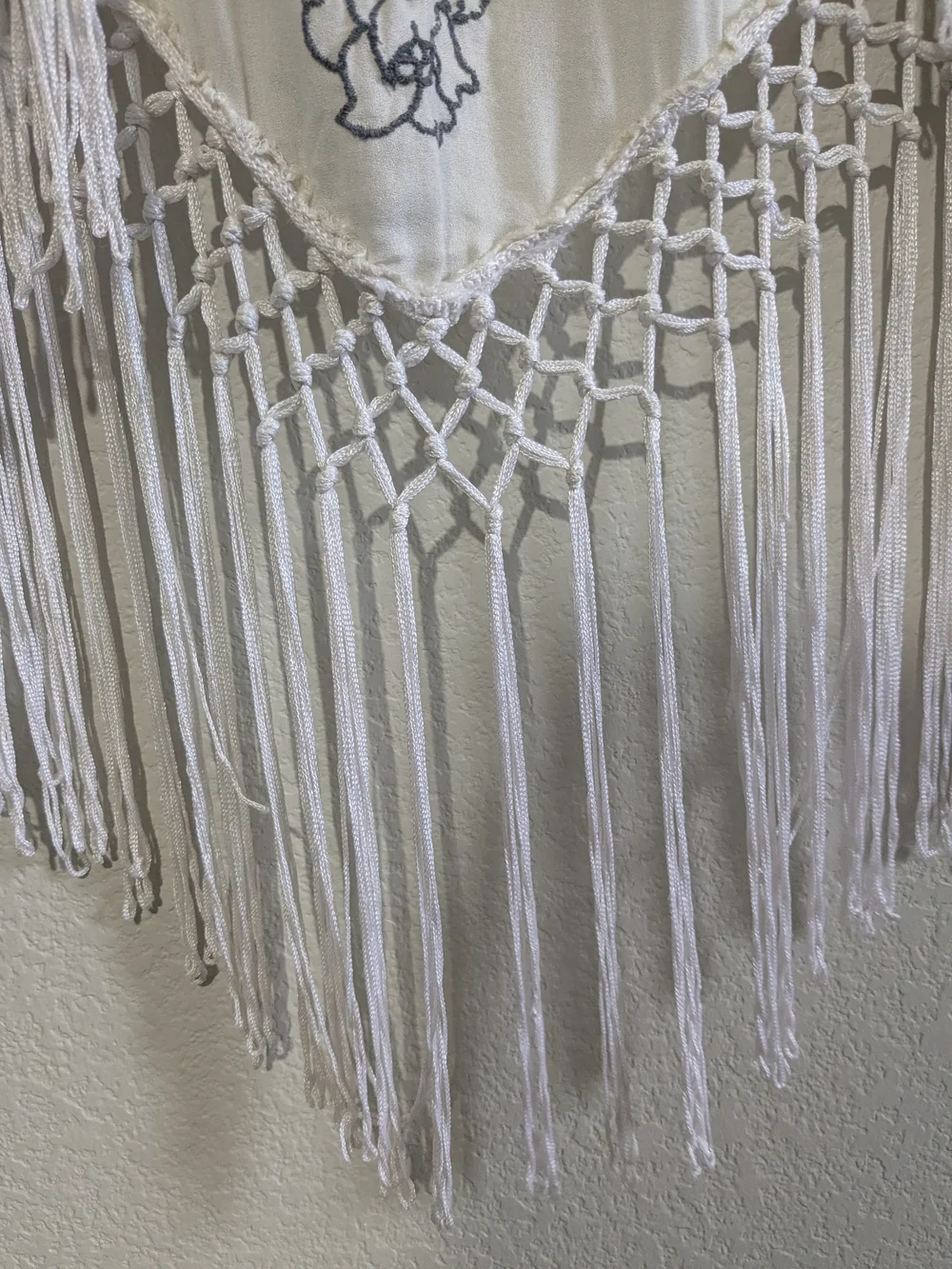 Anna Sui X O'Neill Collab Boho Fringe Tasseled Embroidered Shawl
